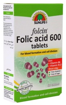 فولسین/فولیک اسید 600 میکروگرم قرص