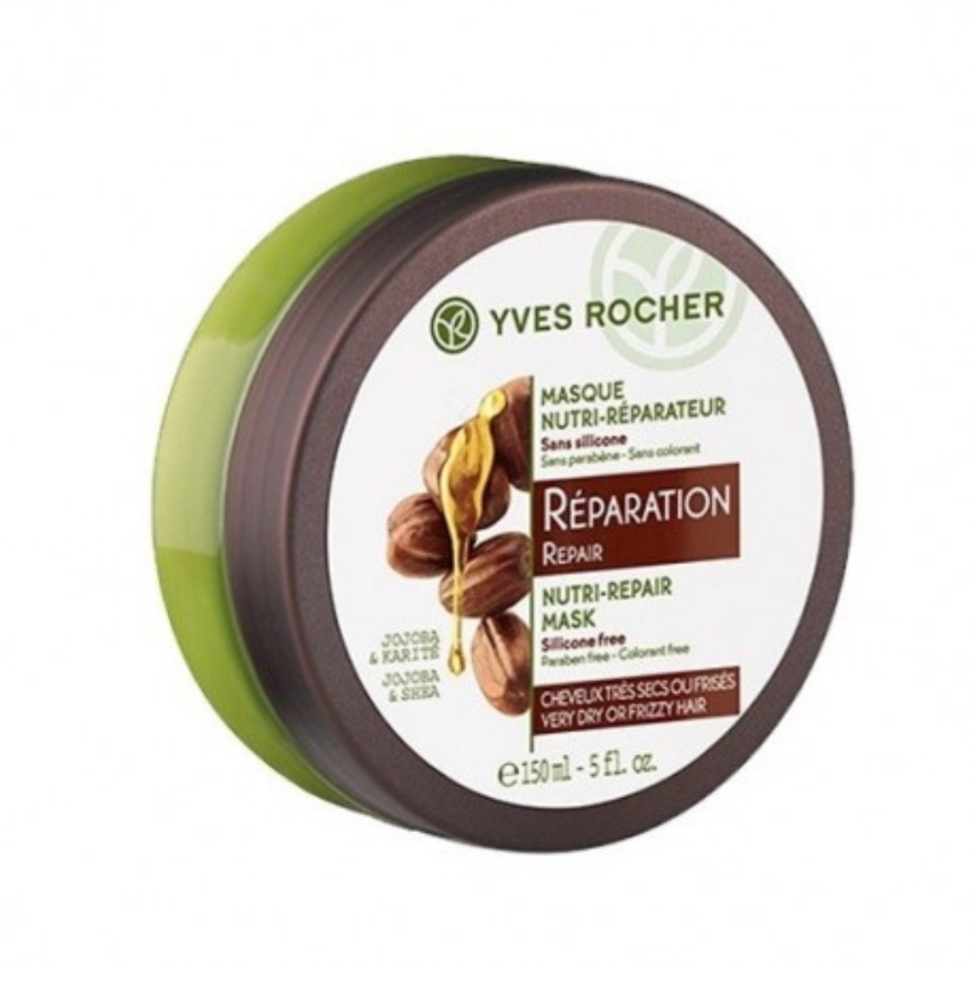 فراورده های حالت دهنده ،نرم کننده وتثبیت کننده آرایش مو (کرمها ، لوسیونها وروغنها) YVES ROCHER Nutrition:1 Minute Nourishing Repairing Mask Dry Hair