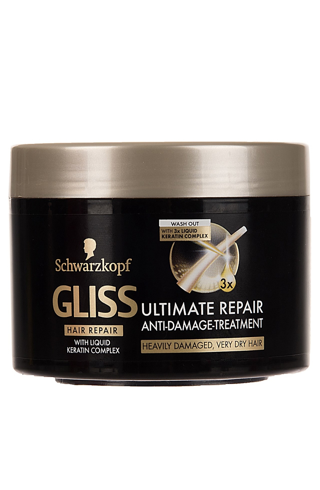فراورده های حالت دهنده ،نرم کننده وتثبیت کننده آرایش مو (کرمها ، لوسیونها وروغنها) GLISS Hair Repair anti Damage Treatment (TRT Jar) Ultimate Repair