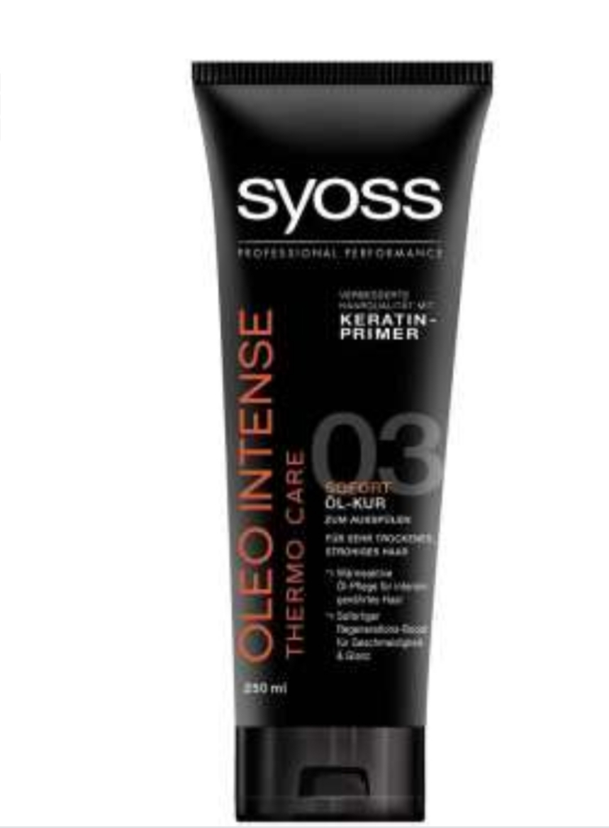 فراورده های حالت دهنده ،نرم کننده وتثبیت کننده آرایش مو (کرمها ، لوسیونها وروغنها) SYOSS Oleo intense oil treatment