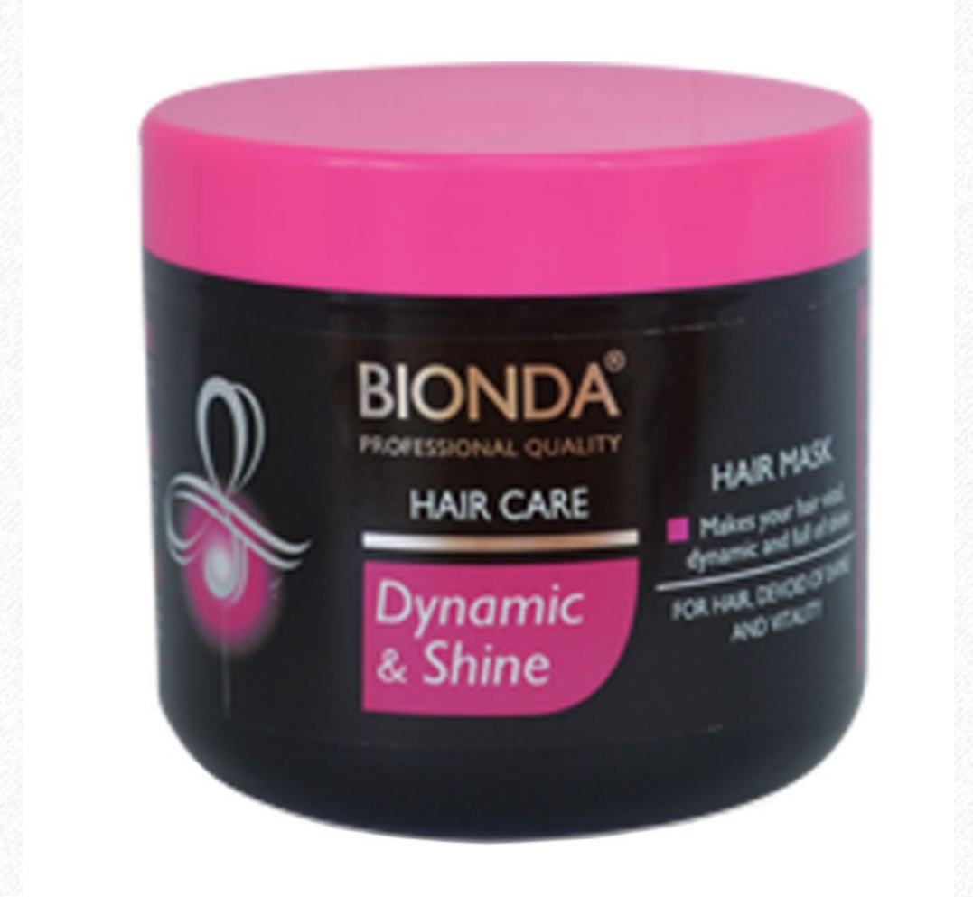 فراورده های حالت دهنده ،نرم کننده وتثبیت کننده آرایش مو (کرمها ، لوسیونها وروغنها) BIONDA HAIR MASK HAIR CARE DYNAMIC & SHINE 500ml