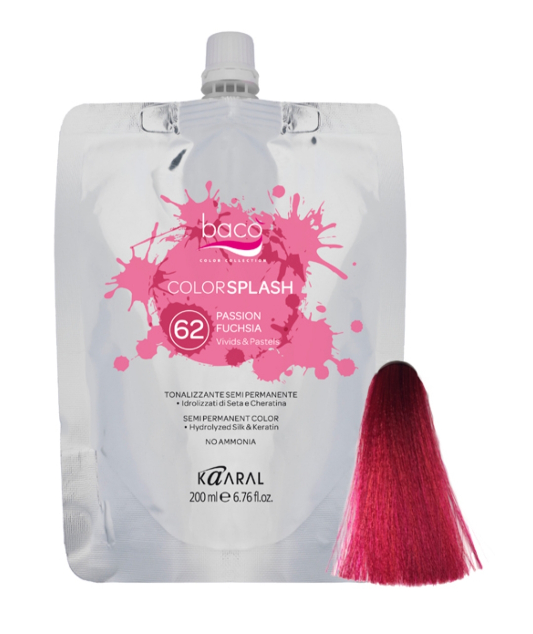 فراورده های حالت دهنده ،نرم کننده وتثبیت کننده آرایش مو (کرمها ، لوسیونها وروغنها) KAARAL Color Splash Semi Permanent Color 62