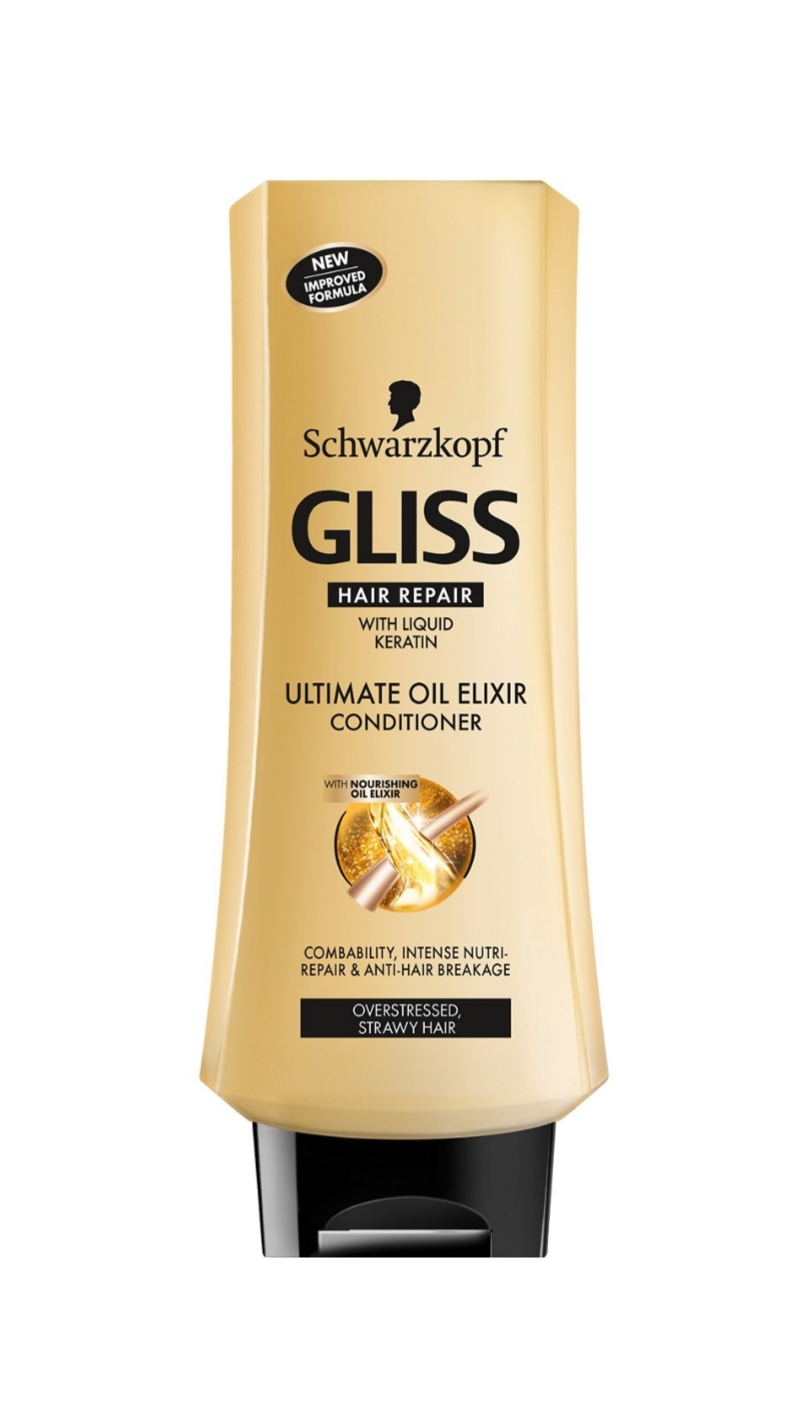 فراورده های حالت دهنده ،نرم کننده وتثبیت کننده آرایش مو (کرمها ، لوسیونها وروغنها) GLISS Ultimate Oil Elixir conditioner packaging 01