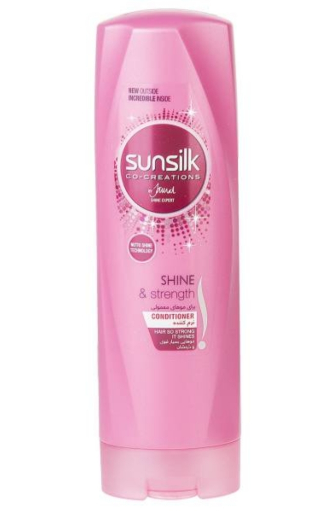 فراورده های حالت دهنده ،نرم کننده وتثبیت کننده آرایش مو (کرمها ، لوسیونها وروغنها) SUNSILK Glowing shine & strength Conditioner 350ML