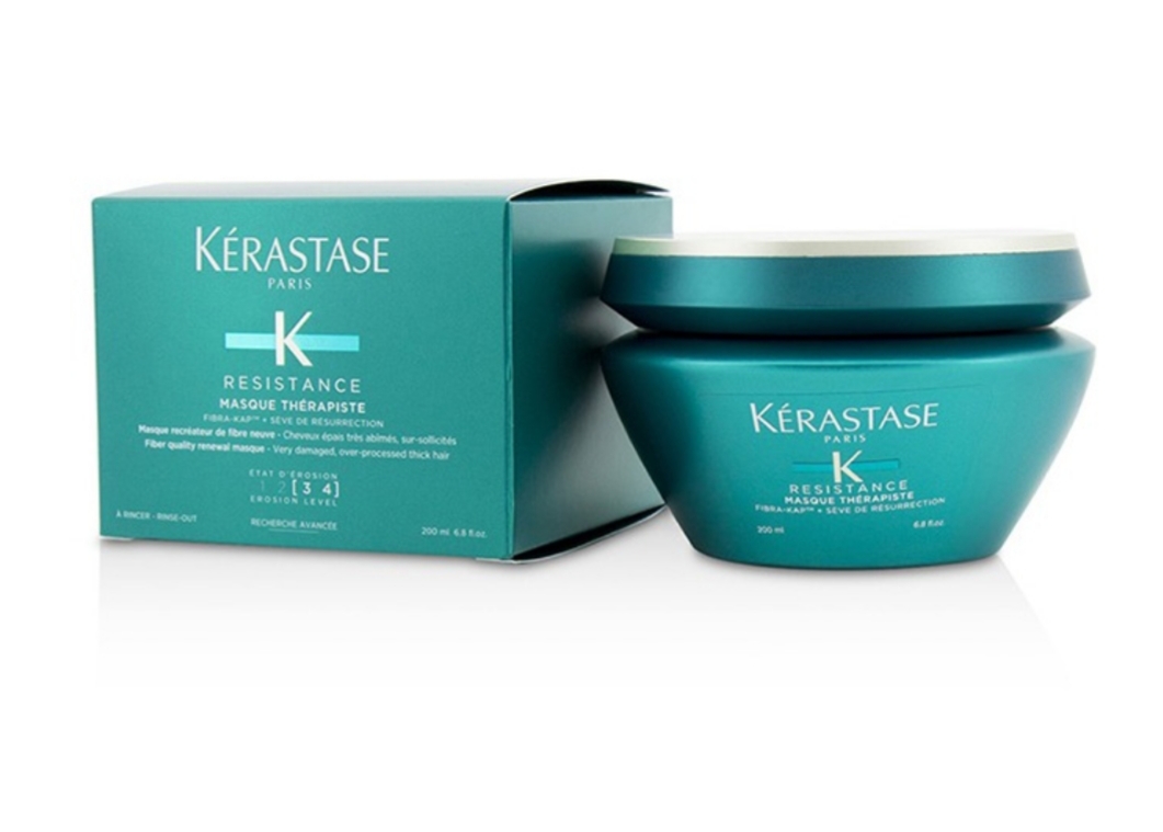 فراورده های حالت دهنده ،نرم کننده وتثبیت کننده آرایش مو (کرمها ، لوسیونها وروغنها) KERASTASE Kerastase Resistance Fiber Quality Renewal Masque Very Damaged, Over Processed Thick Hair 200ml packaging 2