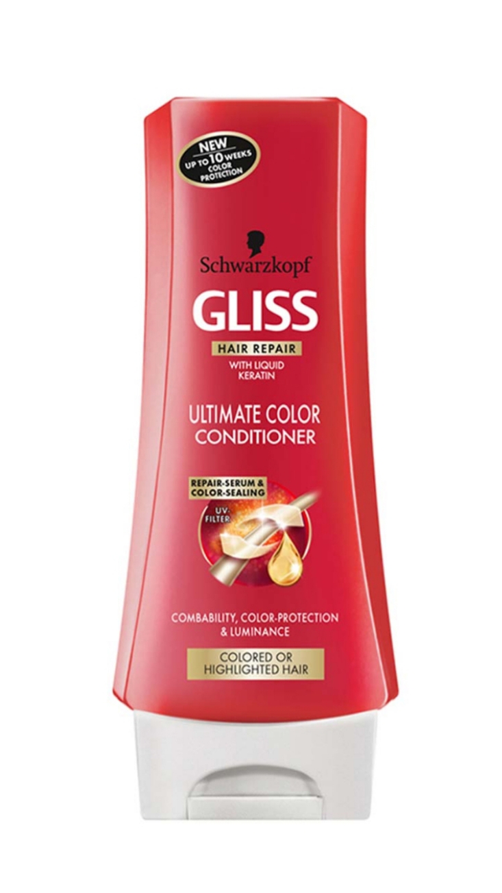 فراورده های حالت دهنده ،نرم کننده وتثبیت کننده آرایش مو (کرمها ، لوسیونها وروغنها) GLISS Express repair conditioner ULTIMATE COLOR packaging 02