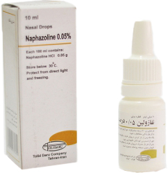 نفازولین هیدروکلراید  0.1%,10mL قطره محلول چشمی