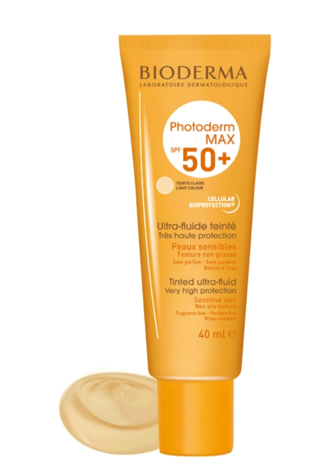 فراورده های برای حمام آفتاب BIODERMA Photoderm Max SPF50+ Tinted Ultra Fluid Sun Care Light Colour 40ml