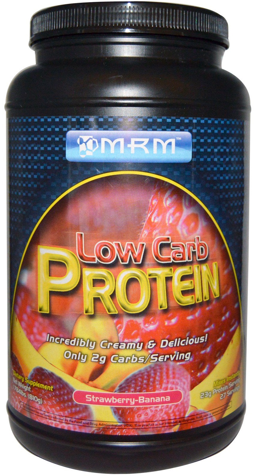 لوکرب پروتئین 810 گرم طعم توت فرنگی موز پودر