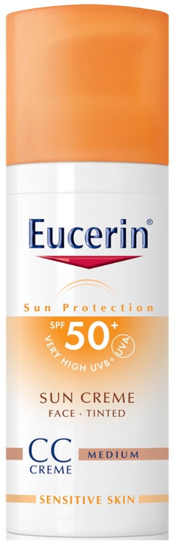 فراورده های برای حمام آفتاب EUCERIN Sun cream face tinted spf 50 for sensitive skin