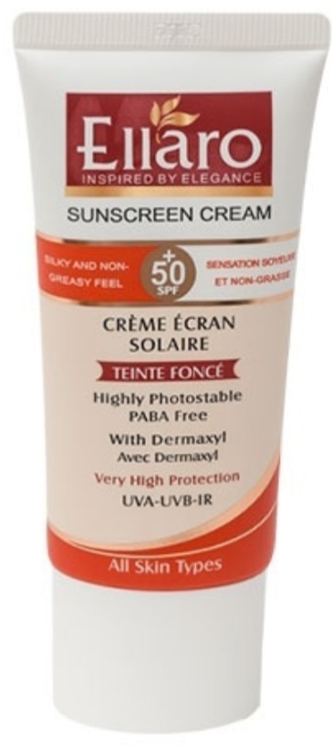 فراورده های برای حمام آفتاب ELLARO SUNSCREEN CREAM FOR ALL SKIN TYPES SPF50+ NATURAL BEIGE PARABEN FREE
