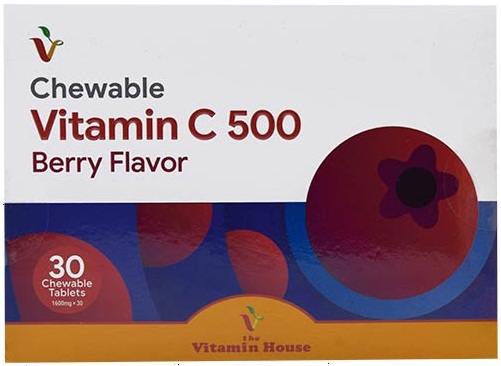 ویتامین سی 500 طعم توت قرص جویدنی