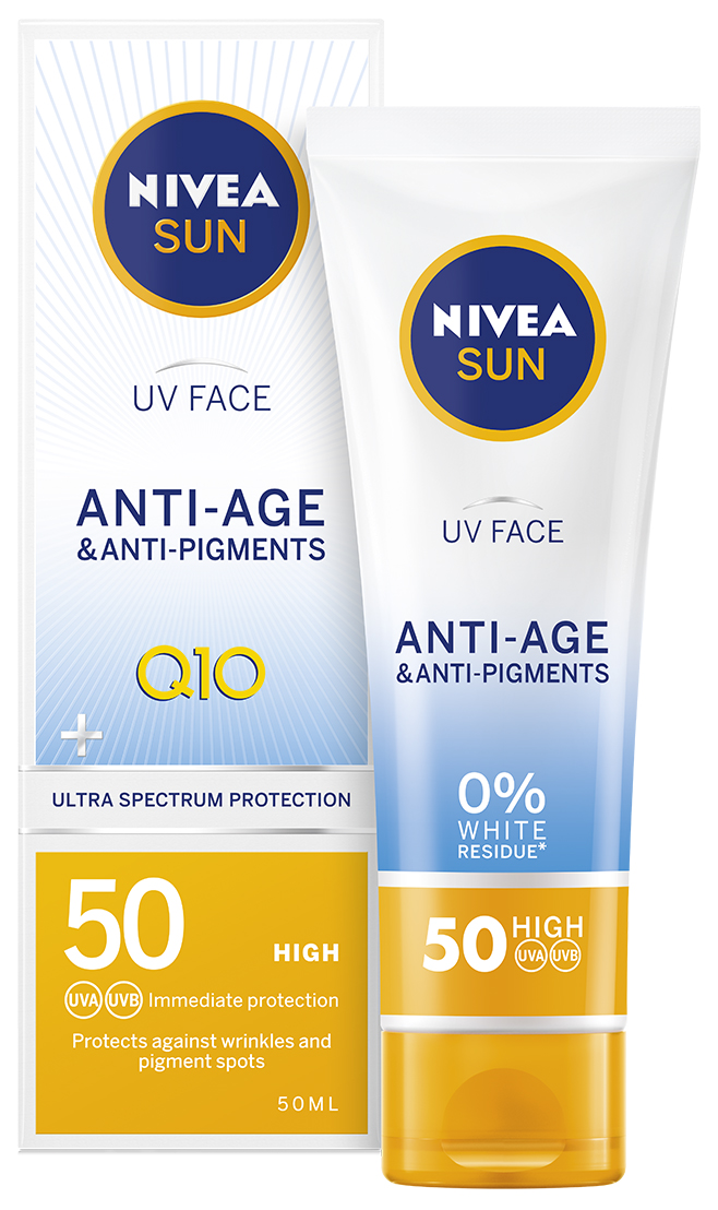 نیوآ سان کرم ضد آفتاب به همراه ضد چروک Q10 با SPF50