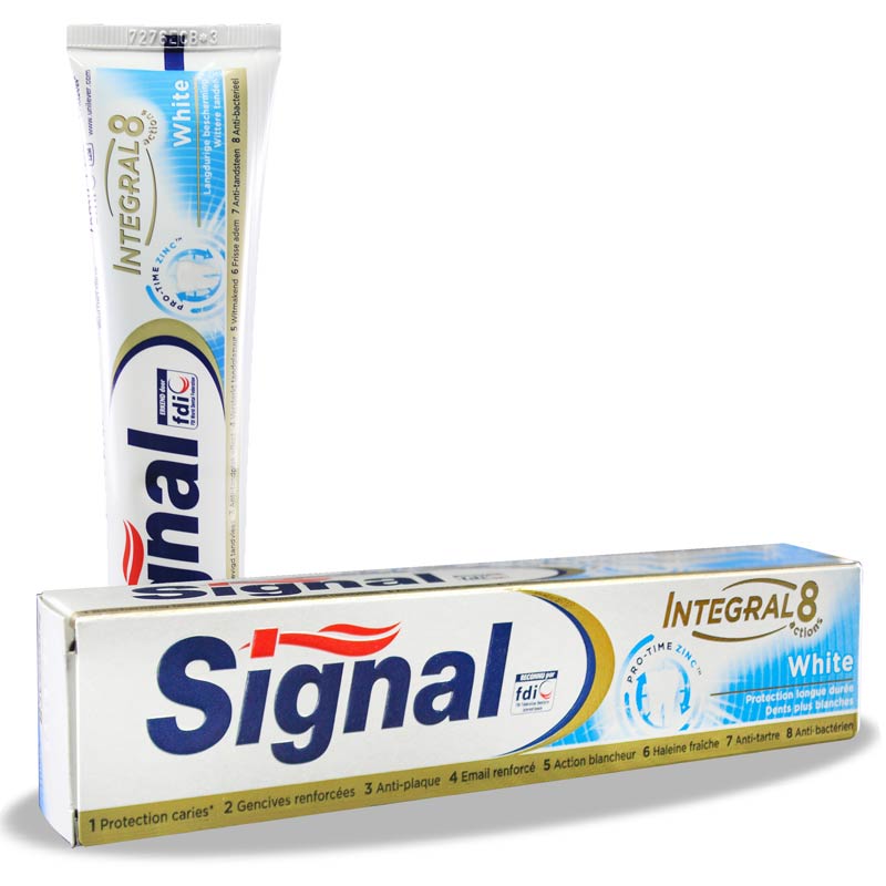 خمیردندان سیگنال INTEGRAL 8، سفیدکننده
